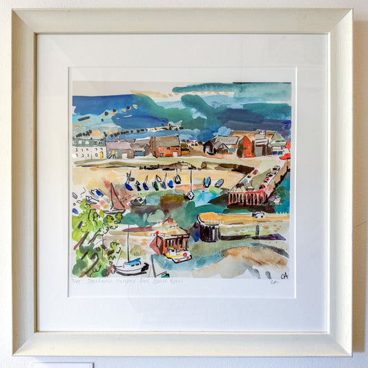 Harbour From Bervie Braes, Stonehaven by Claire Arbuthnott
