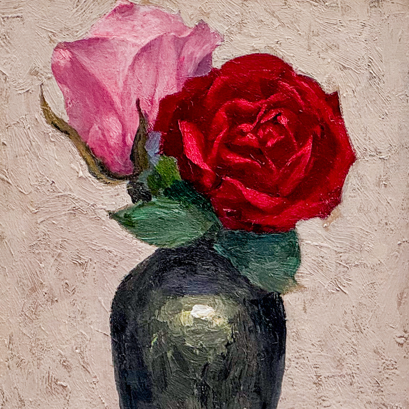 Pink Rose, Red Rose by John Paul Raine