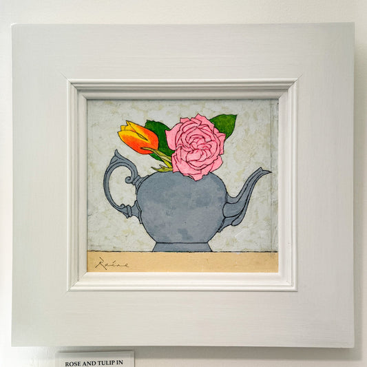Rose and Tulip in Teapot by John Paul Raine