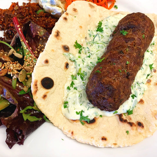 Venison Seekh Kebabs with Coriander & Mint Sauce